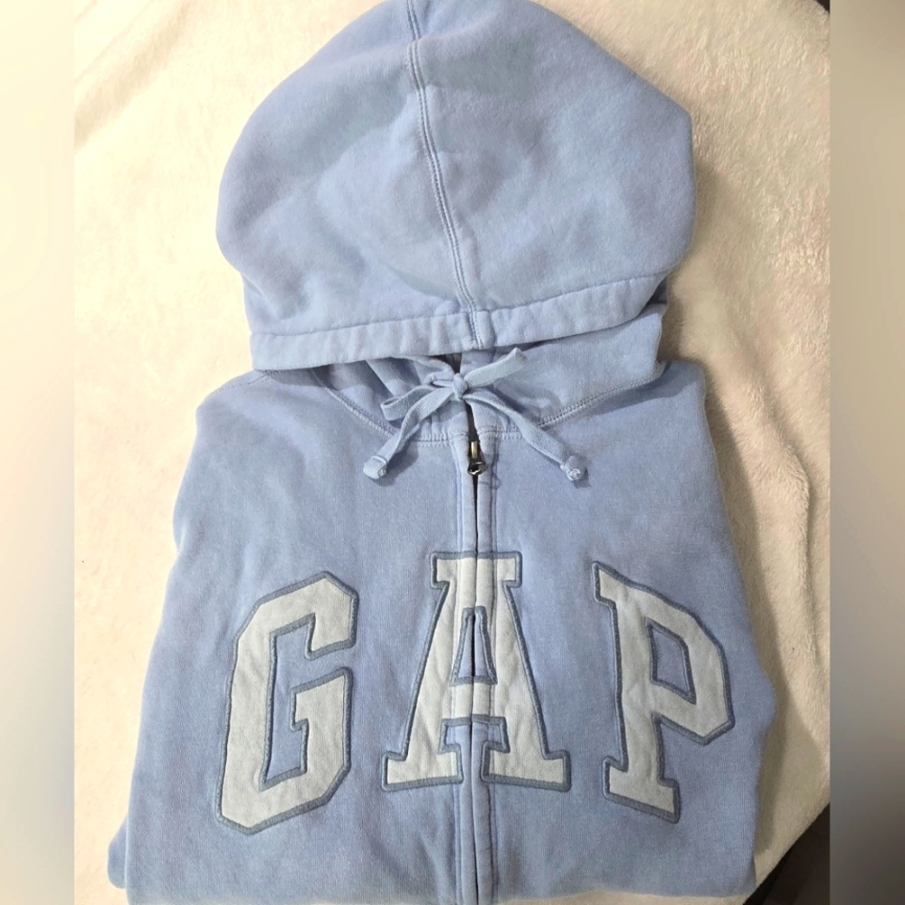 Blue zip-up Gap hoodie